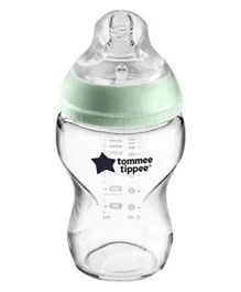 Tommee Tippee Closer to Nature  Slow Flow Glass Baby Bottle with Anti-Colic Valve Pack of 1 - 250mL