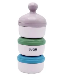Luqu 3 layer Milk Powder Container - Blue