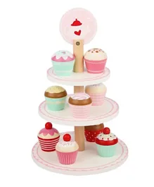 Basmah Wooden Cupcake Set - Pink