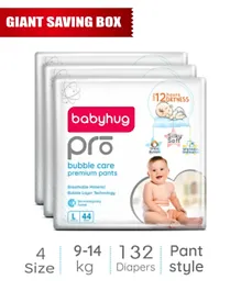 Babyhug Pro Bubble Care Premium Pant Style Diapers Giant Saving Box Size 4 - 132 Pieces