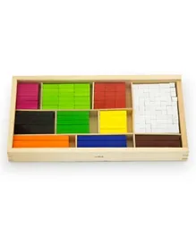 فيغا - مكعبات خشبية للرياضيات  - متعددة الألوان