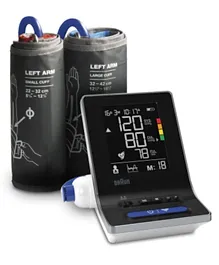 براون -BUA6150 إكزاكت فيت 3 جهاز قياس ضغط الدم من أعلى الذراع للاستخدام المنزلي مع حجمين للكفة - أسود