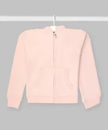 Finelook - Girl's Solid zipper hoodie sweatshirt - Pink