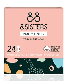 &Sisters Organic Cotton Everyday Panty Liners - Very Light (24 pack)