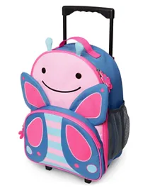 Skip Hop Butterfly Zoo Kids Rolling Luggage Pink - 8 Inches