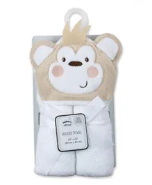IKKXA - 3D Hooded Towel Monkey - White & Peach