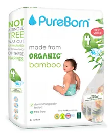 PureBorn Organic Pineapple Nappies Size 4 - 48 Pieces
