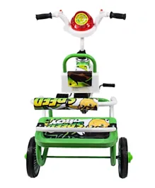 Amla Baby Tricycle with Double Seat - Green Black