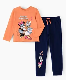 Urban Haul X Disney Minnie and Daisy Pajama Set - Orange/Blue