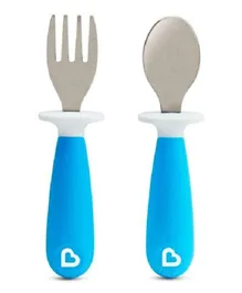Munchkin - Raise Toddler Fork &Spoon Set - 2pk - Blue