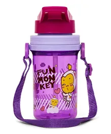 Eazy Kids Water Bottle with Straw 500ml - Purple
