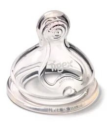 Tigex - 2 Wide Neck Silicone Teats Transition+ Infant Milk