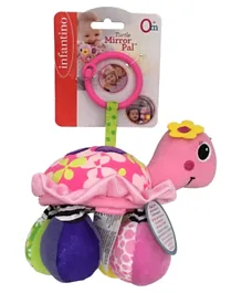 Infantino Turtle Shaped Rattle - Pink & Green