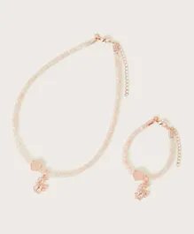 Monsoon Children Unicorn Encase Necklace & Bracelet - Pink