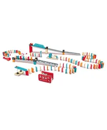 Hape Wooden Robot Factory Domino - 144 Pieces - Multicoloured