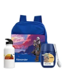 Essmak Star Wars Personalized Thermos and Backpack Set Blue - 11 Inches