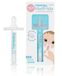 FridaBaby MediFrida Accu Dose Pacifier Medicine Dispenser for Babies, Multicolor, with Oral Syringe Compatibility