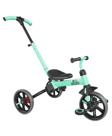 Yvolution Y Velo Flippa 4-in-1 Toddler Trike to Balance Bike Push Trike - Green