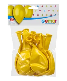 Gemar Pearl Yellow Balloons - 10 Pieces