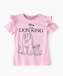 Disney The Lion King Ruffled Sleeves Top - Pink