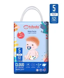 Hibobi -Ultra Soft Absorbent Pants Diapers - Size 5 - 12-17Kg - 52Pcs