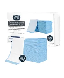 Little Story -Disposable Diaper Changing Mats - Pack of 20pcs - Blue