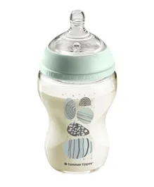 Tommee Tippee Closer to Nature  Slow Flow Glass Baby Bottle with Anti-Colic Valve Pack of 1 - 250mL