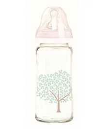 Tigex - Transition+ Wide Neck Feeding Bottle Glass Silicone Teat  Infant Milk - 240Ml
