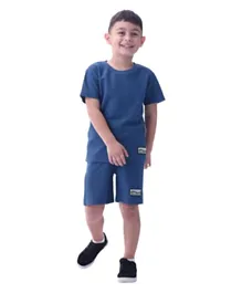 Victor and Jane - Boys 2-Piece Set With Short Sleeve T-Shirt & Shorts - Blue