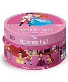 ساسي - أحجية الأميرة صندوق دائري مع كتاب  - 30 قطعة