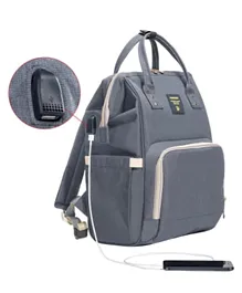 حقيبة حفاضات مع منفذ USB من صن فينو - دارك ميلانج