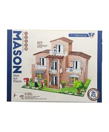 Real Build Mason Brick House Building Block Series