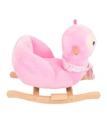املا كير كرسي هزاز للأطفال بتصميم حيوانات  - لون وردي