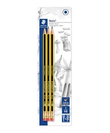 Staedtler Noris 2 HB Pencil - Pack of 3 - Black