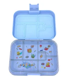 تايني ويل - صندوق بينتو  للأطفال بـ6 أقسام - لون أزرق