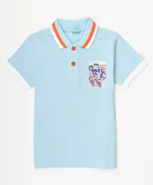 Finelook Boys Polo T-Shirt With Short Sleeves - Blue