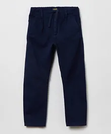 OVS Lyocell Trousers - Navy Blue