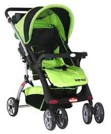 Baby Plus - 2 in 1 Stylish Stroller and Pram - Green and Black