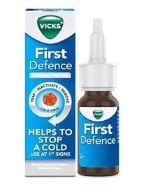 Vicks First Defence Cold Virus Blocker Nasal Spray Bottle - 15ml