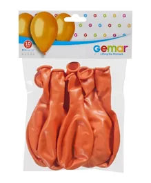 جيمار - بالونات بلون برتقالي مرصعة باللؤلؤ  - 10 قطع