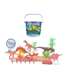 Little Story Dinosaur World Bucket Set - 21 Pieces