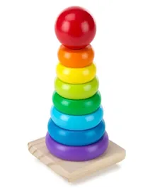 ميليسا & دوج - لعبة التكديس الخشبية بألوان قوس قزح - متعدد الألوان