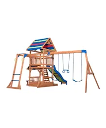 Backyard Discovery Northbrook Wooden Swing Set - Multicolor