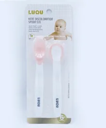 Luqu Pack of 2 Temperature Sensor Spoon - Pink