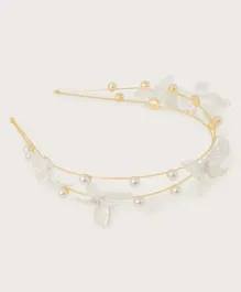 Monsoon Children Pearl Butterfly Bridesmaid Hairband - Gold