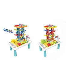 Family Center Building Blocks Game Table Glider Car W/Drawing Board - Multi Color