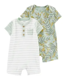 Carter's 2 Pack Cotton Rompers - Multicolor