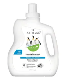 ATTITUDE Laundry Detergent, Plant and Mineral-Based Ingredients, HE, Vegan and Cruelty-free Laundry Products, 40 Loads, Wildflowers, 2 Liters