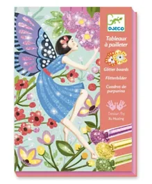 Djeco The Gentle Life of the Fairies Glitter Boards - Multicolour