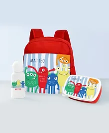 Essmak Mighty Monsters Personalized Backpack Set - 11 Inches